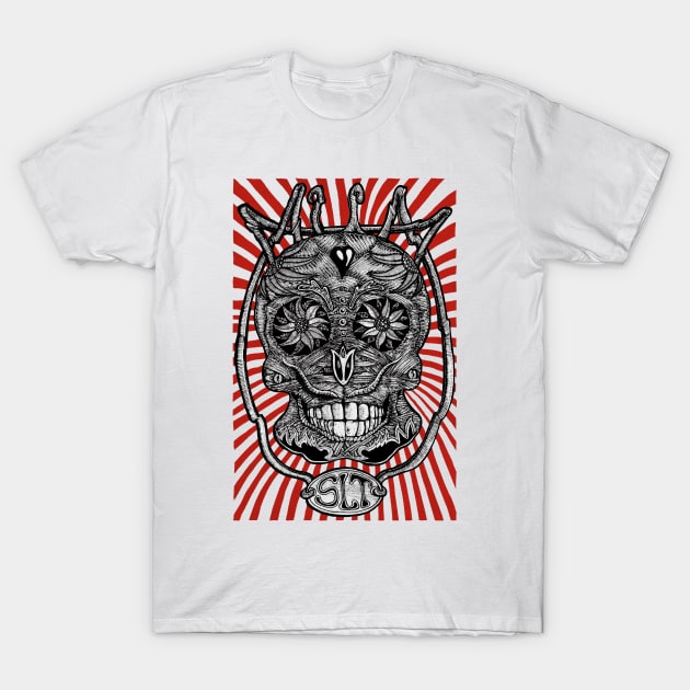 Mexican skull, day of the dead cinco de mayo Mexico Sugar T-Shirt by miskel